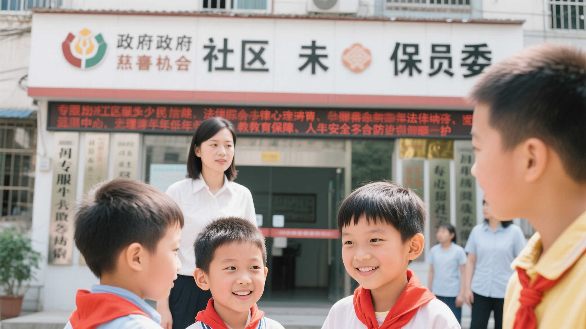 全国首创社区未保委，福彩公益金鼎力支持